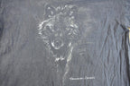 Vintage 1990s Lone Wolf Graphic Vancouver Canada Souvenir Travel T-Shirt / Streetwear / Nature T Shirt / Outdoorsman