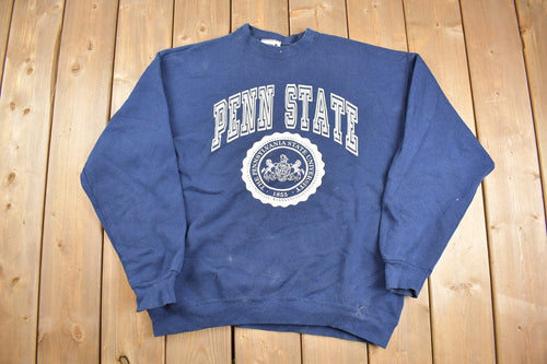 Vintage 1990's Penn State University Collegiate Crewneck / Sweatshirt / Embroidered / NCAA / Sportswear / Athleisure / Made In USA