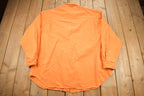 Vintage 1990s Abercrombie & Fitch Blank Orange Button Up Shirt