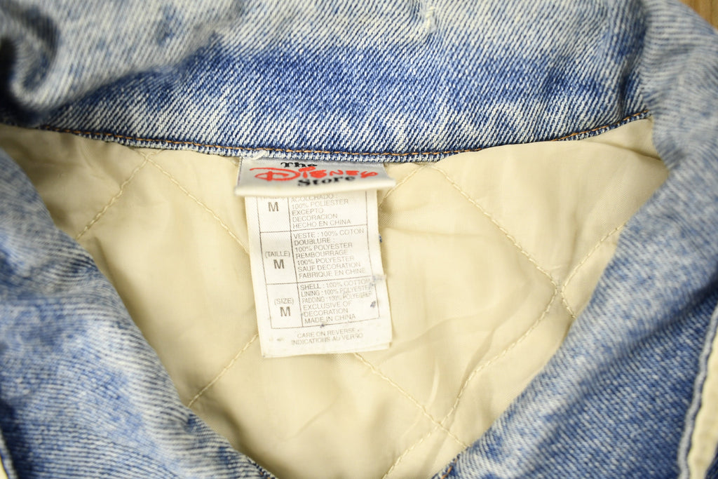 Vintage 1990s Tigger Embroidered Disney Denim Varsity Jacket