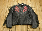 Vintage 1990s Unik Leather Collection Womens Motorcycle Jacket