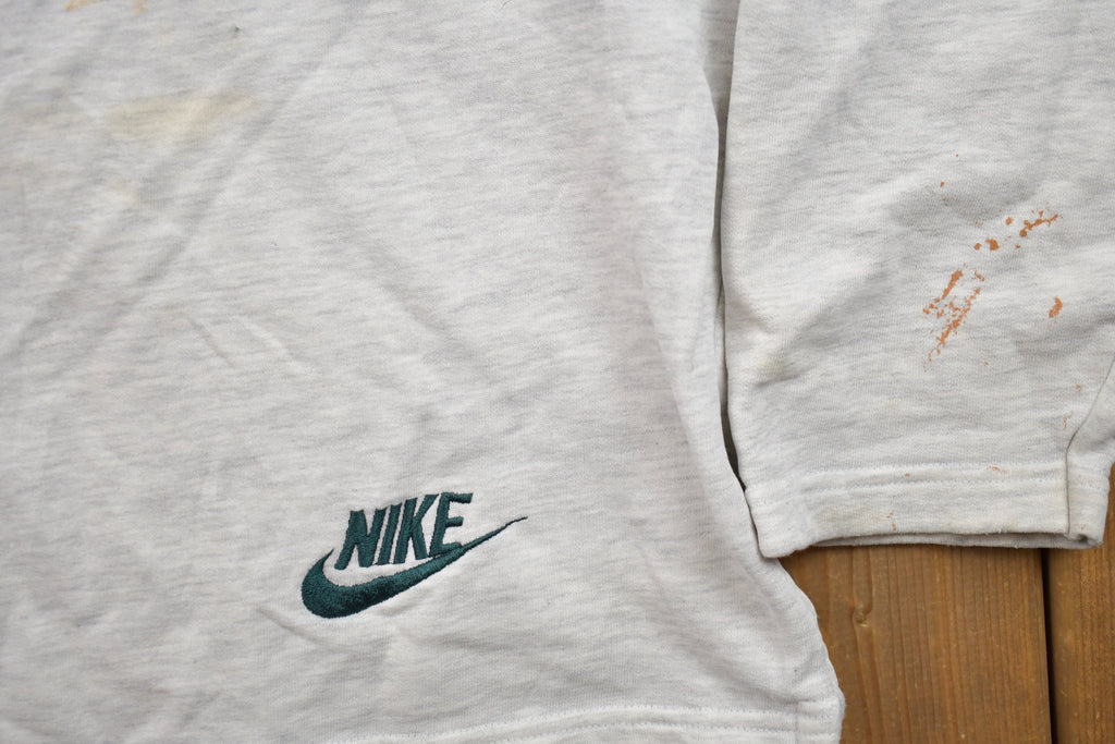 Vintage 1980s Nike Embroidered Mini Swoosh Pullover Hoodie