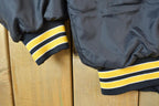 Vintage 1990s Iowa Hartwell Jackets Satin Button Up University of Collegiate NCAA Jacket