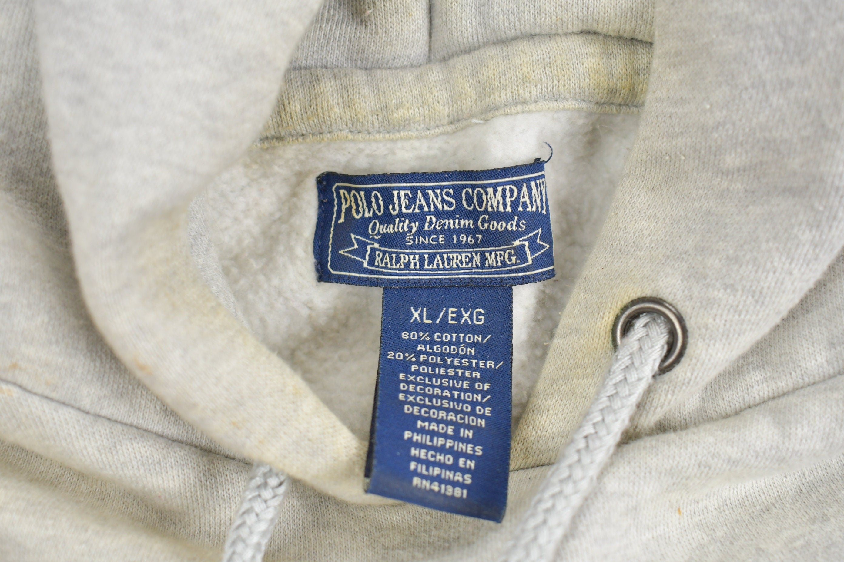 Vintage 1990s Ralph Lauren Polo Jeans Company Graphic Hoodie