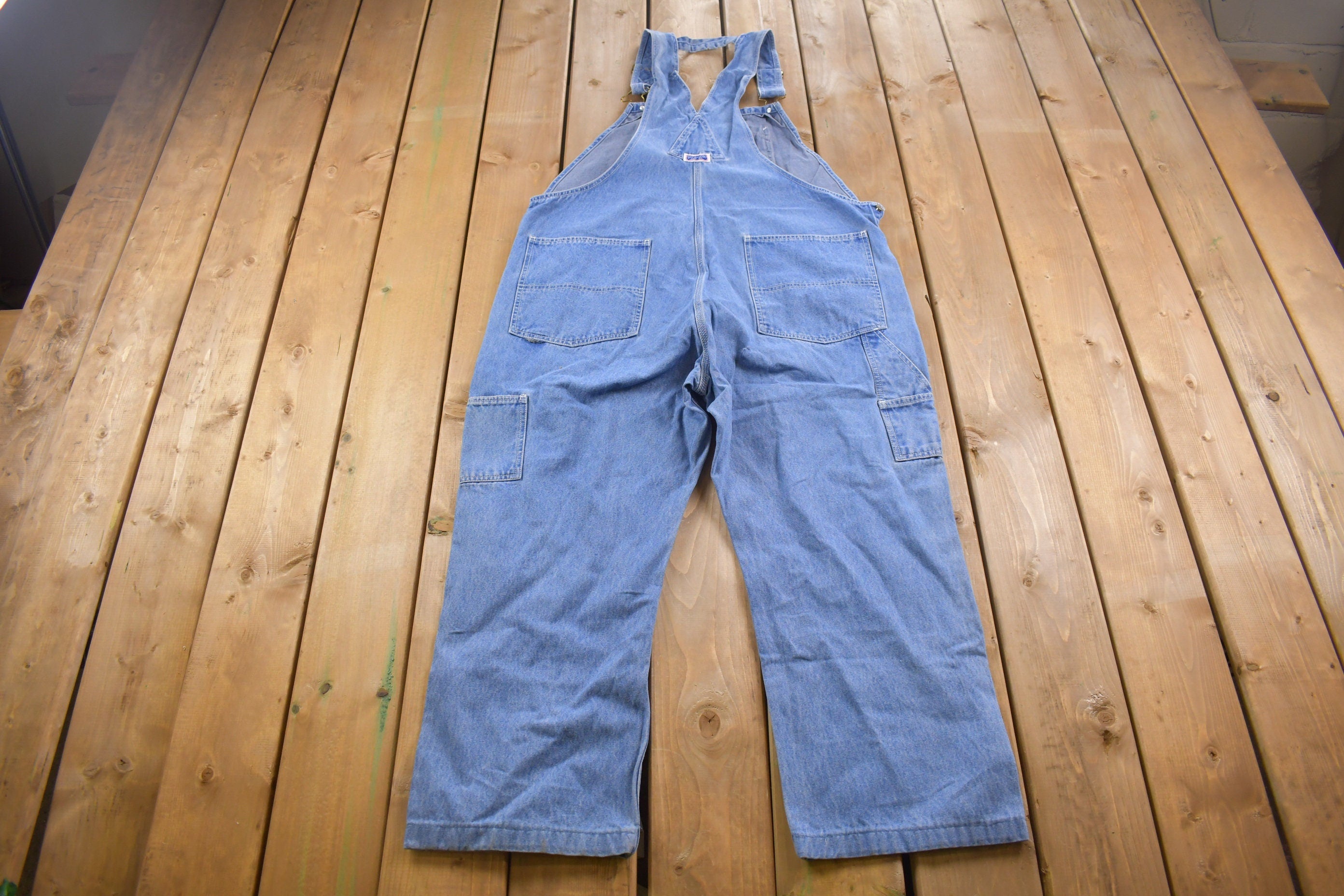 Vintage 1990s Big Smith Denim Jean Overalls Size 44 x 22