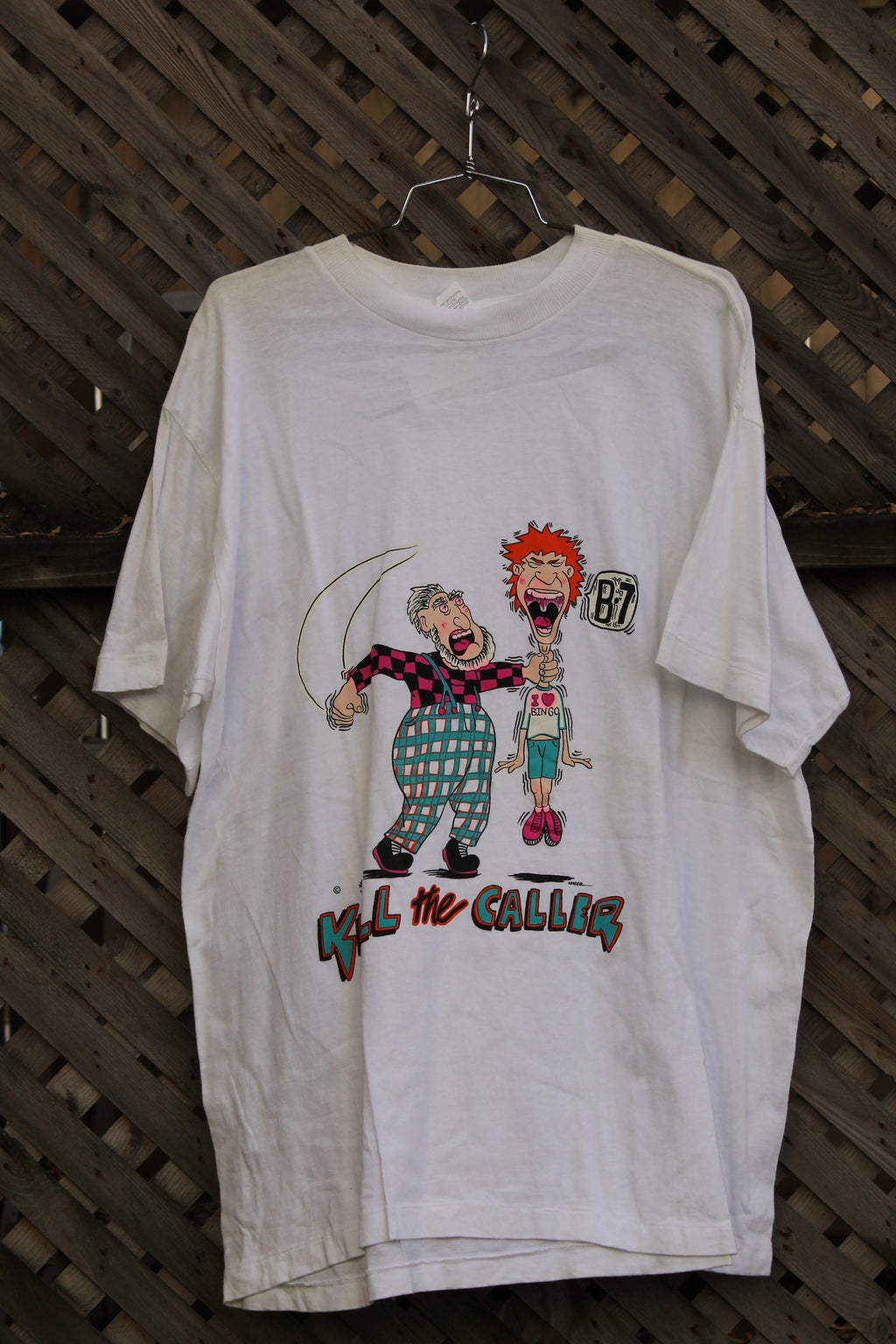 Vintage 1990s Kill The Caller Bingo Graphic T Shirt