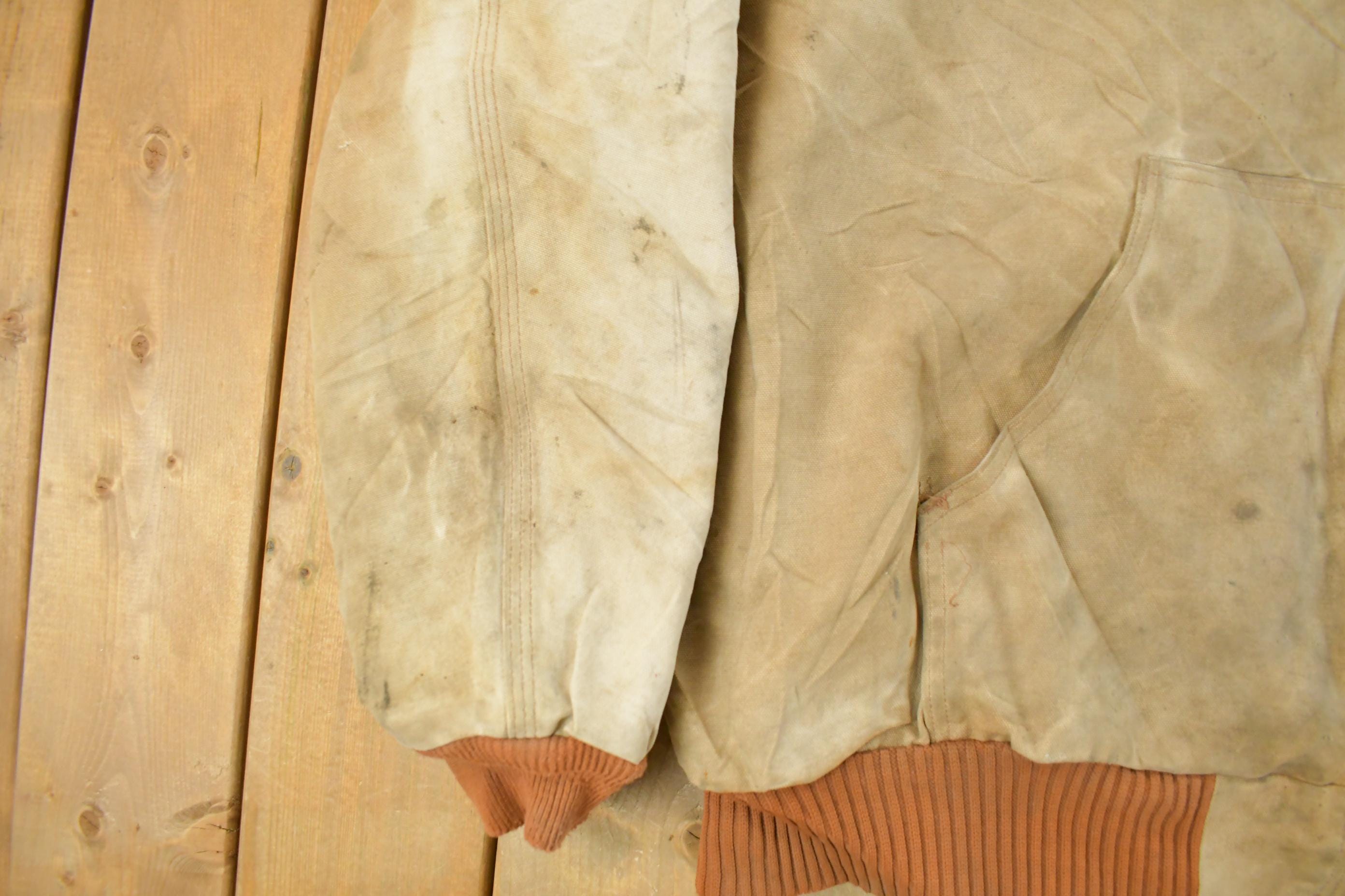 Vintage 1990s Carhartt Distressed Hooded Jacket Men's 2XL