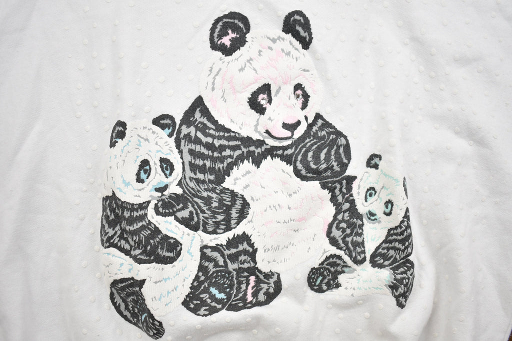 Vintage 1990s Panda Theme Rhinestone Crewneck Sweater
