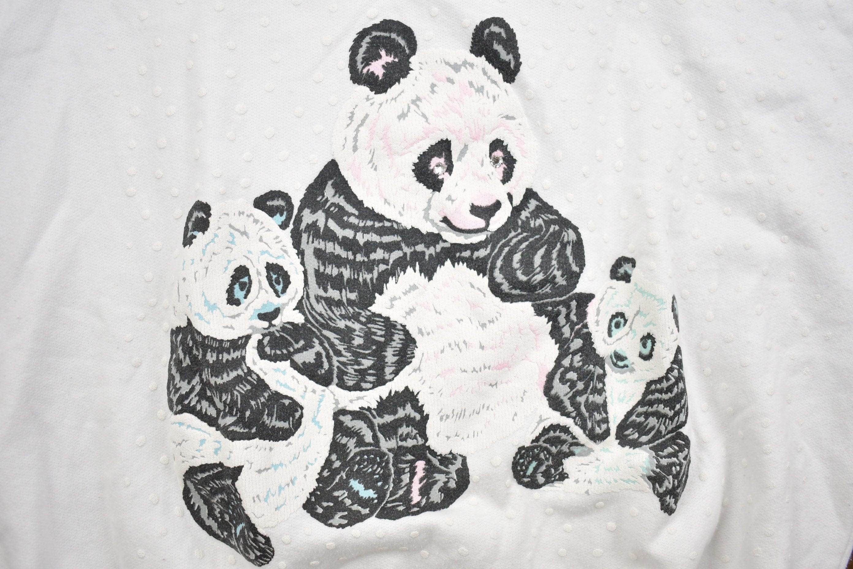 Vintage 1990s Panda Theme Rhinestone Crewneck Sweater