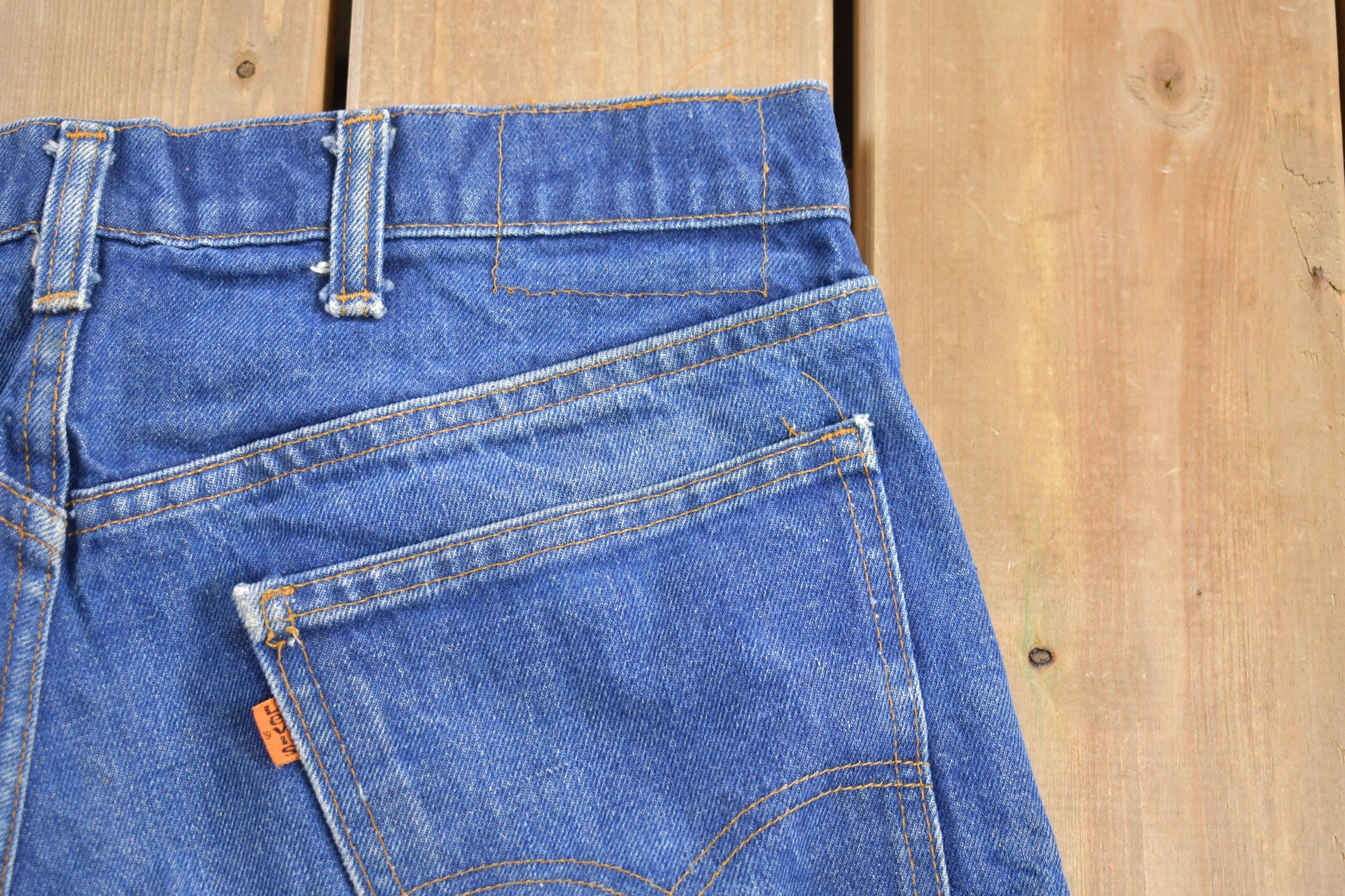 Vintage 1970s Levi's Orange Tab Jeans Size 32 x 33