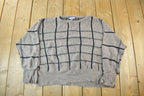 Vintage 1990s Knit Crewneck Sweater Adult L Cropped