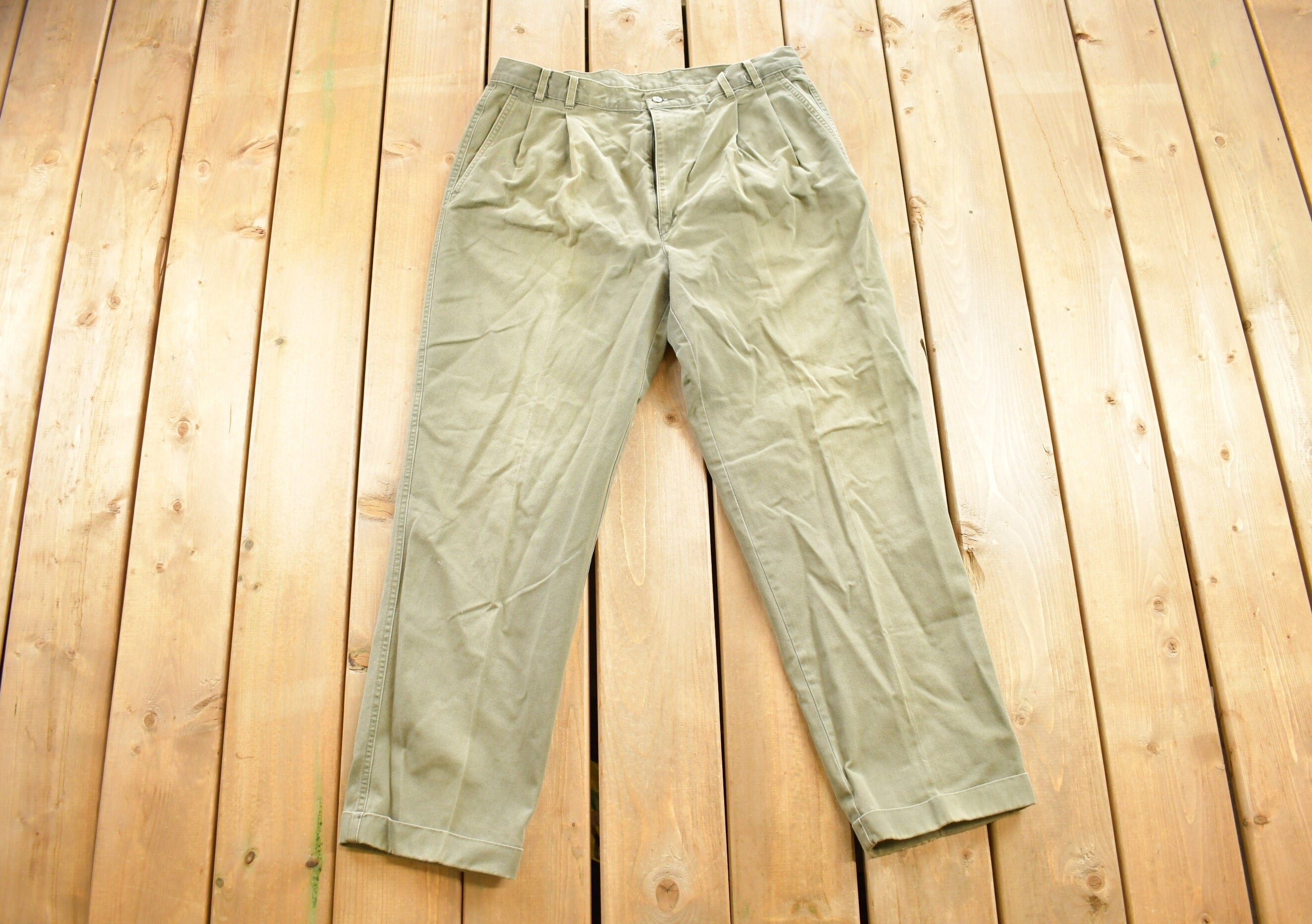 Vintage 1990s Haggar Clothing Green Pants
