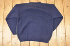 Vintage 1990s Ports International Hand Knit Abstract Forest Crewneck Sweater Men's L