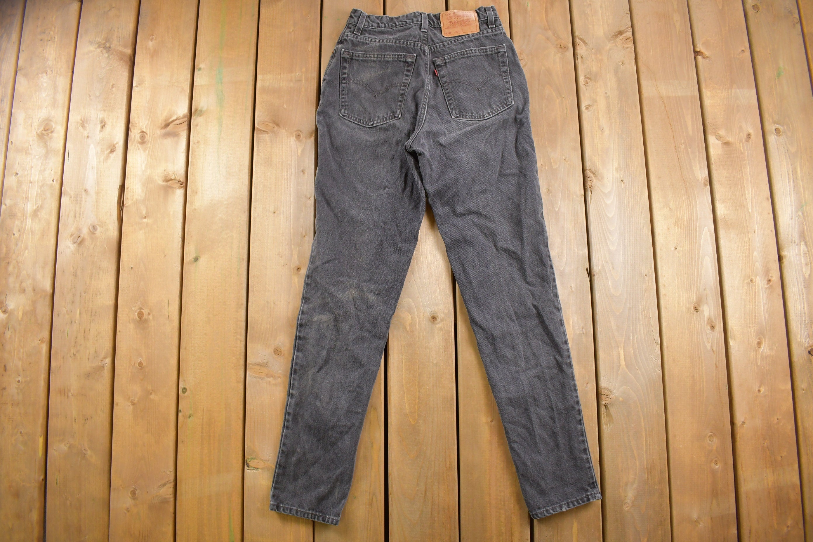 Vintage 1990s Levi's 512 Red Tab Women's Black Jeans Size 26 x 31