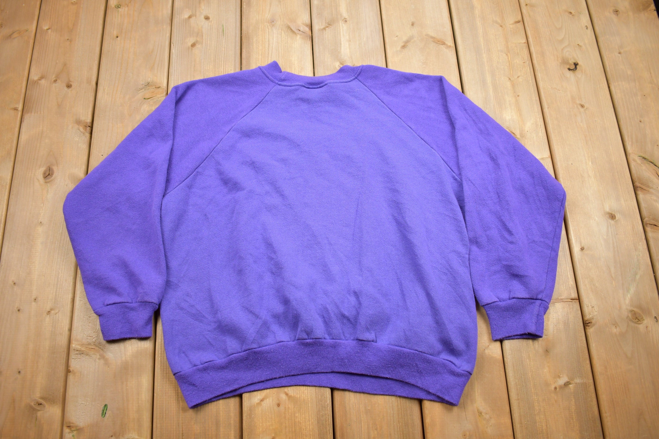 Vintage 1980s Blank Raglan Crewneck Sweatshirt