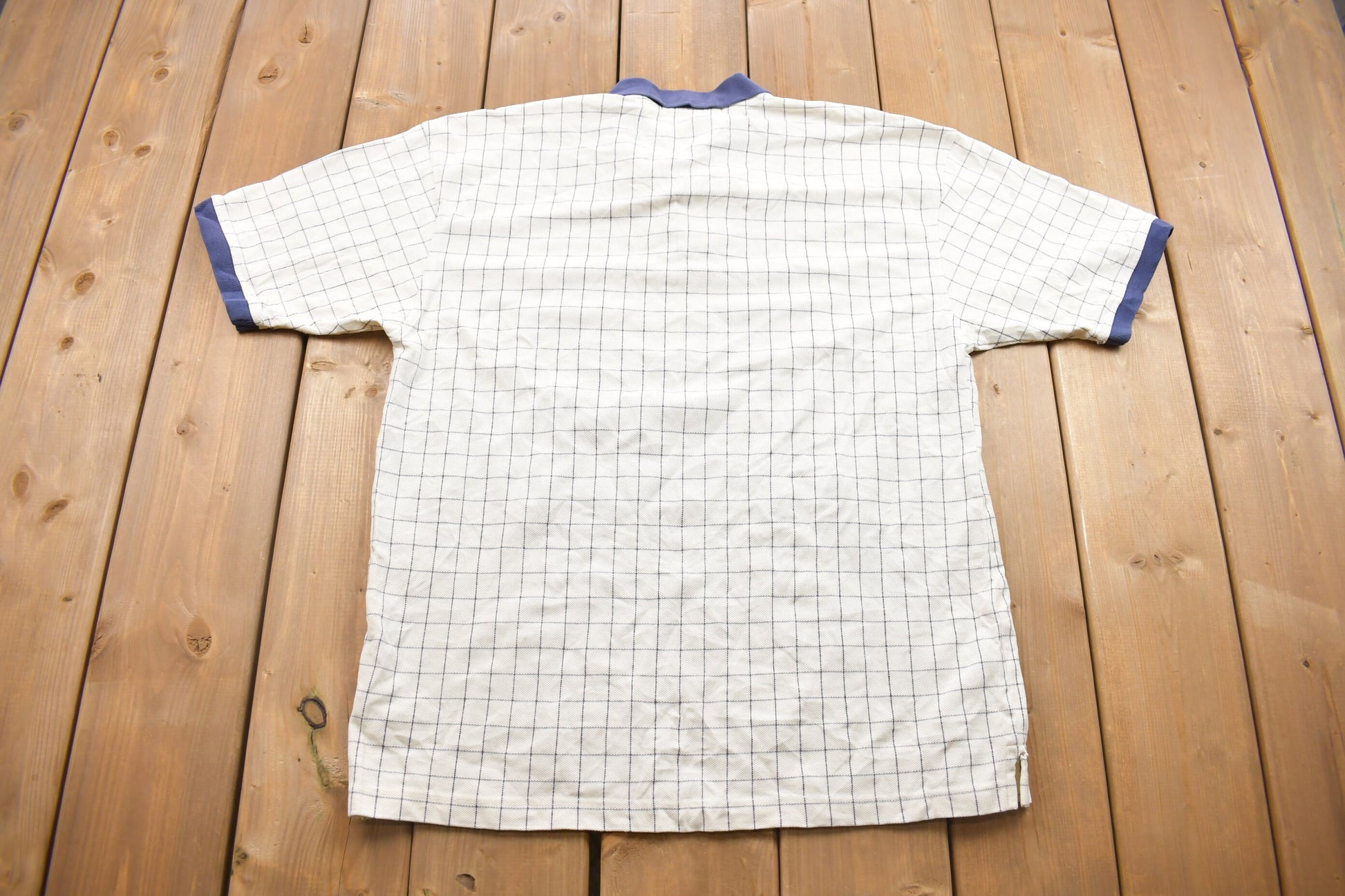 Vintage 1990s Tommy Hilfiger Pin Stripes Collared T-Shirt