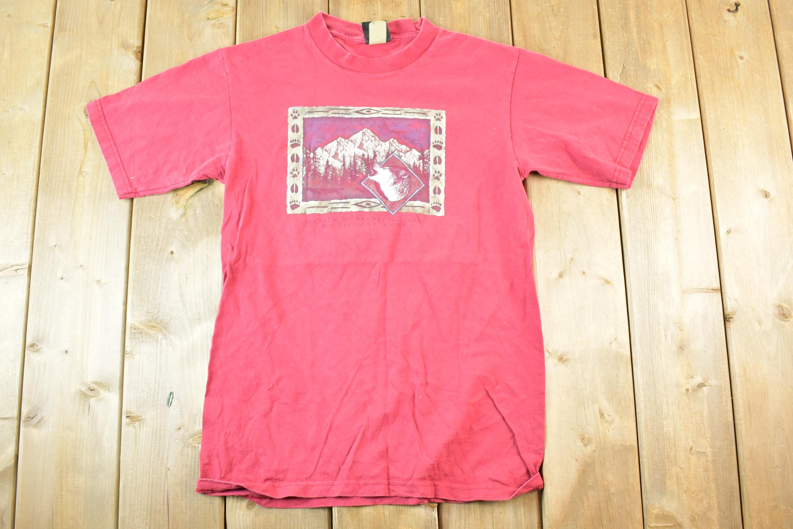 Vintage 1990s Rocky Mountain National Park Prairie Mountain Souvenir T-Shirt Mens M