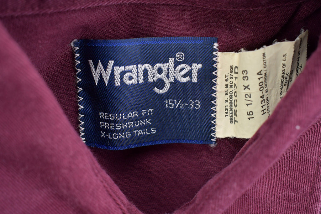 Vintage 1990s Wrangler Western Blank Button Up Shirt