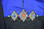 Vintage 1990s Half Zip Flower Embroidered Sweatshirt
