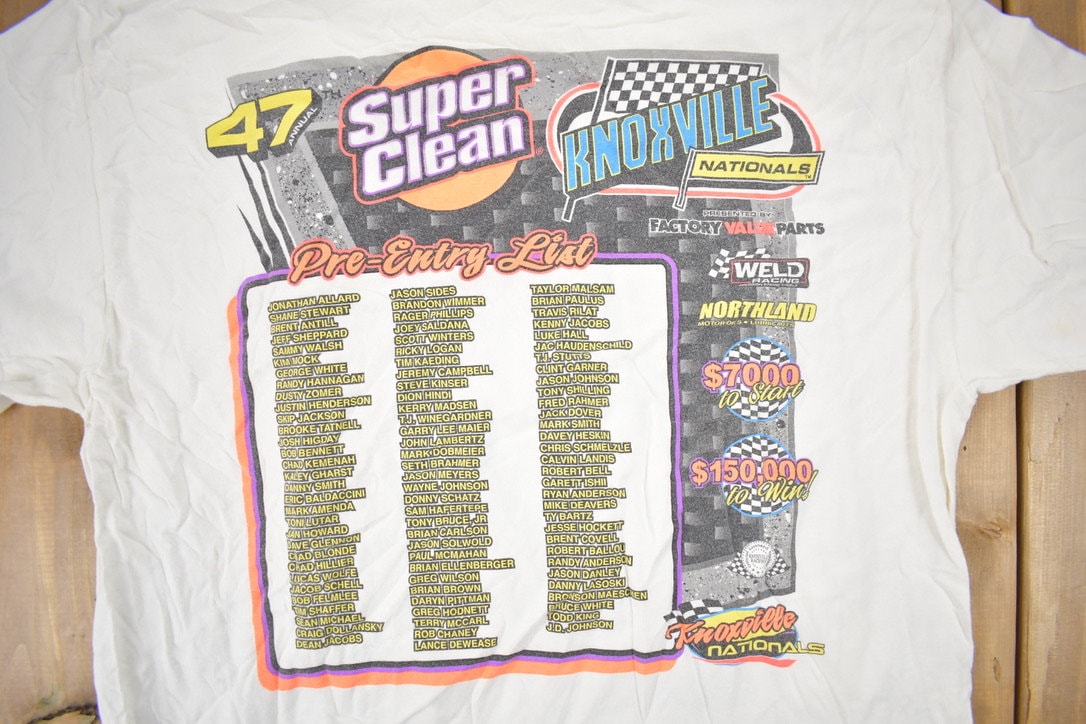 Vintage 1990s Knoxville Nationals Super Clean Souvenir T Shirt / Streetwear / Racing Tee / Vacation Tee / Travel T Shirt / Single Stitch