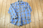 Vintage 1990's Dickies Plaid Button Up Western Shirt Made In USA