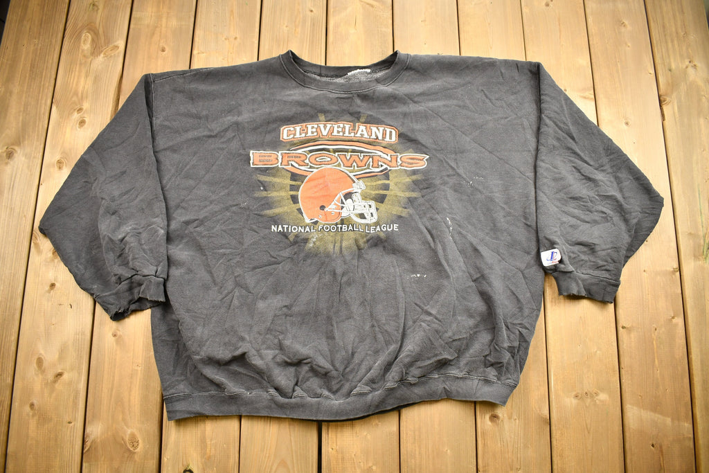 Vintage 1980s Cleveland Browns NFL Logo Athletic Crewneck Sweatshirt