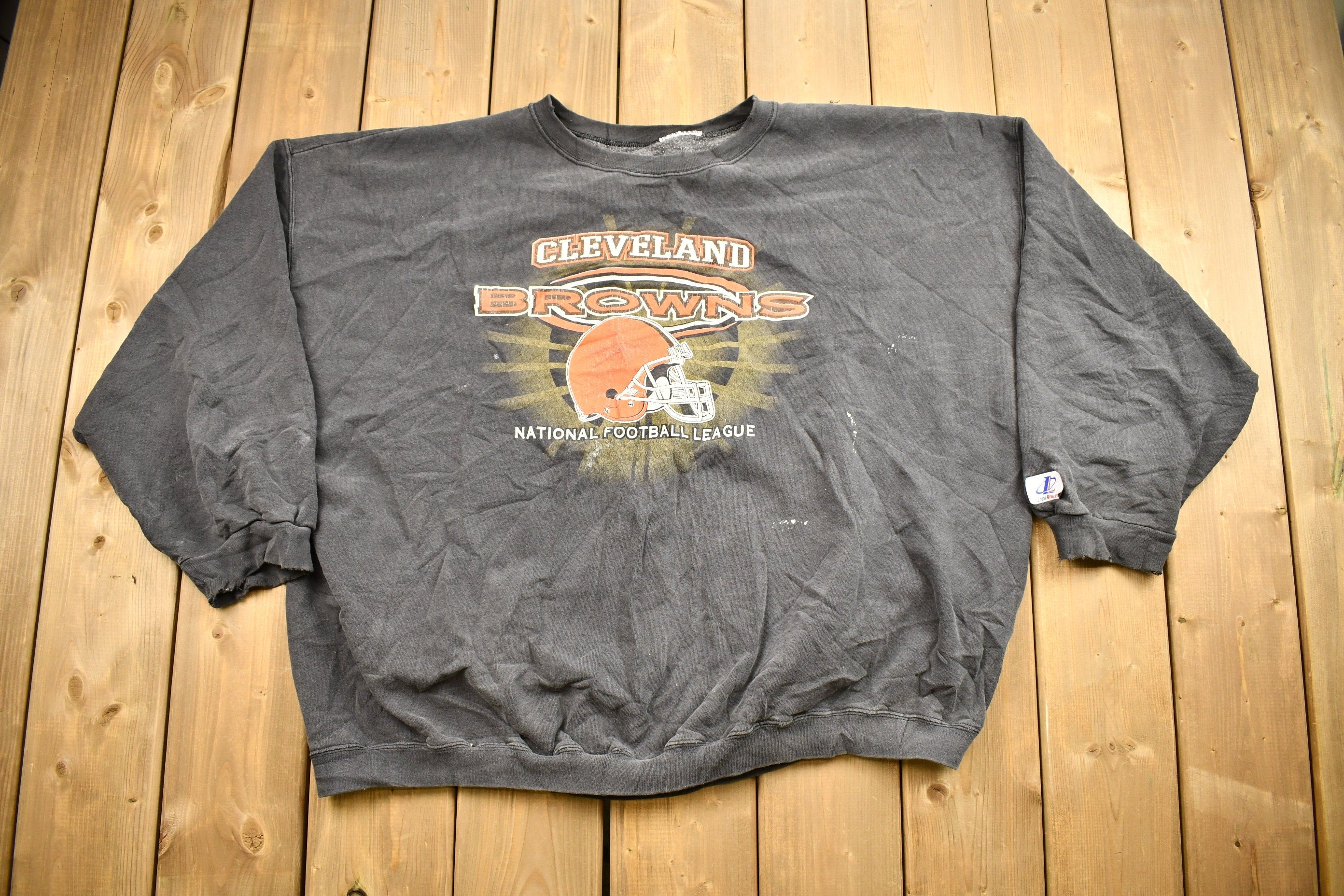 Vintage 1980s Cleveland Browns NFL Logo Athletic Crewneck Sweatshirt