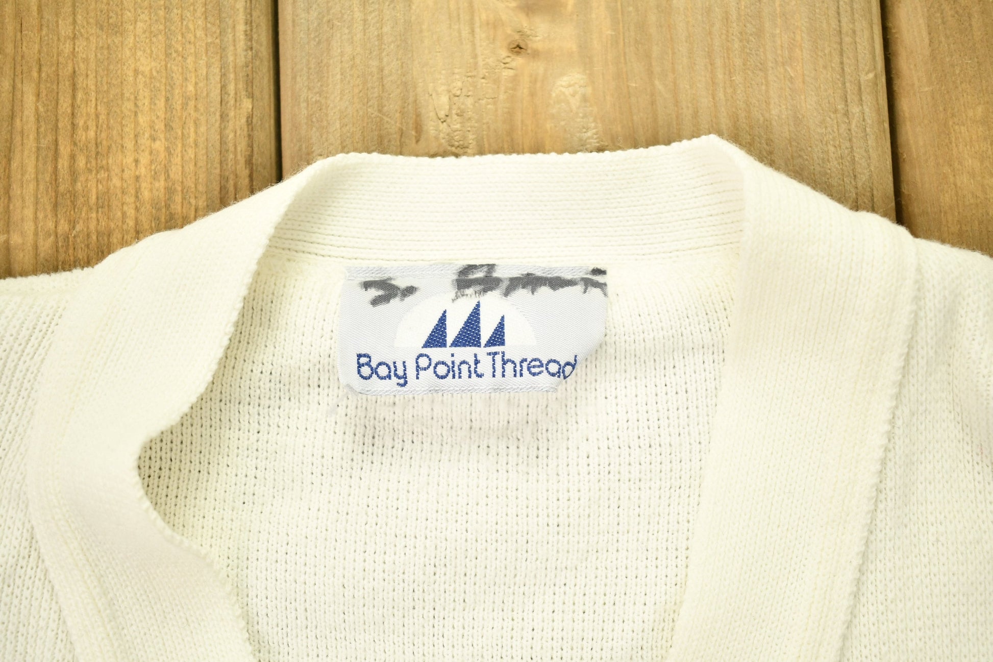 Vintage 1990s Bay Point Thread Knit Cardigan /