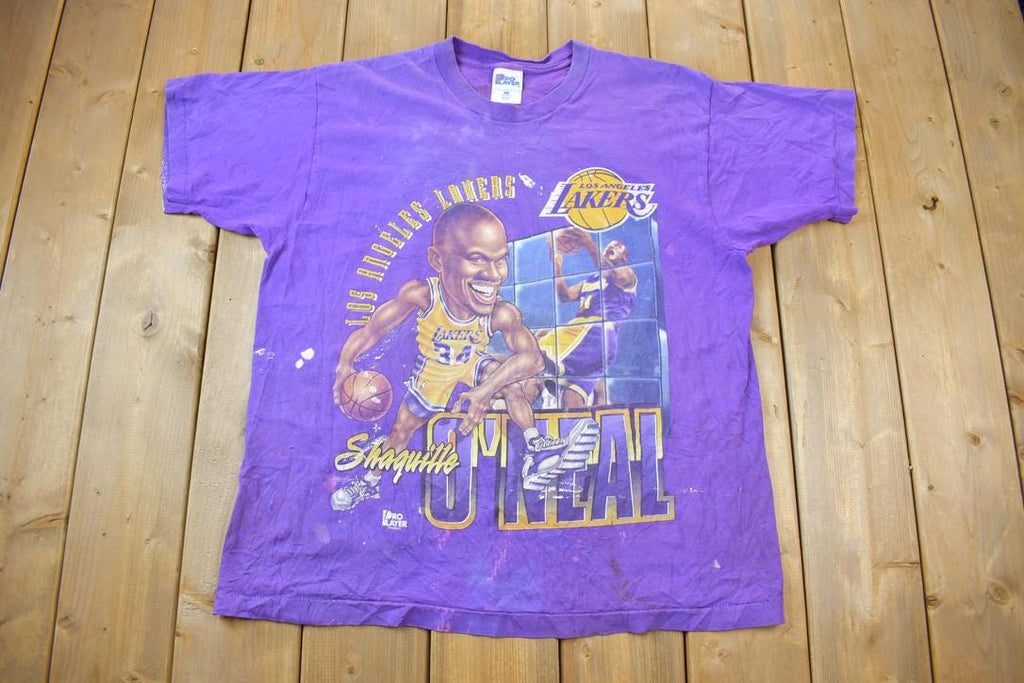 Vintage 1990s Los Angeles Lakers NBA Shaquille O'Neal Graphic T-Shirt