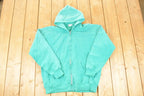 Vintage 1990s Sturdy Sweats Zip Up Blank Hoodie Sweatshirt Men's L