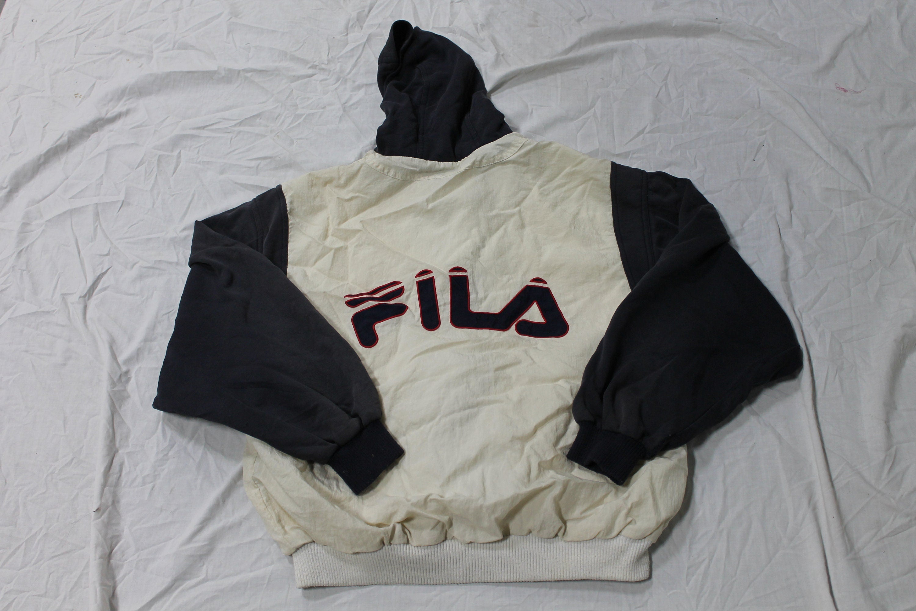 Vintage 1990s Fila Hooded Sweater Jacket