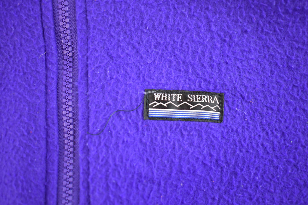Vintage 1990s White Sierra Fleece Zip Up Sweater