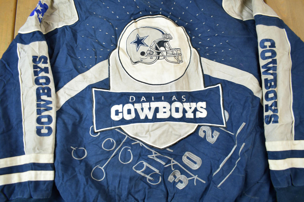 Vintage Y2K Dallas Cowboys NFL Embroidered Bomber Jacket