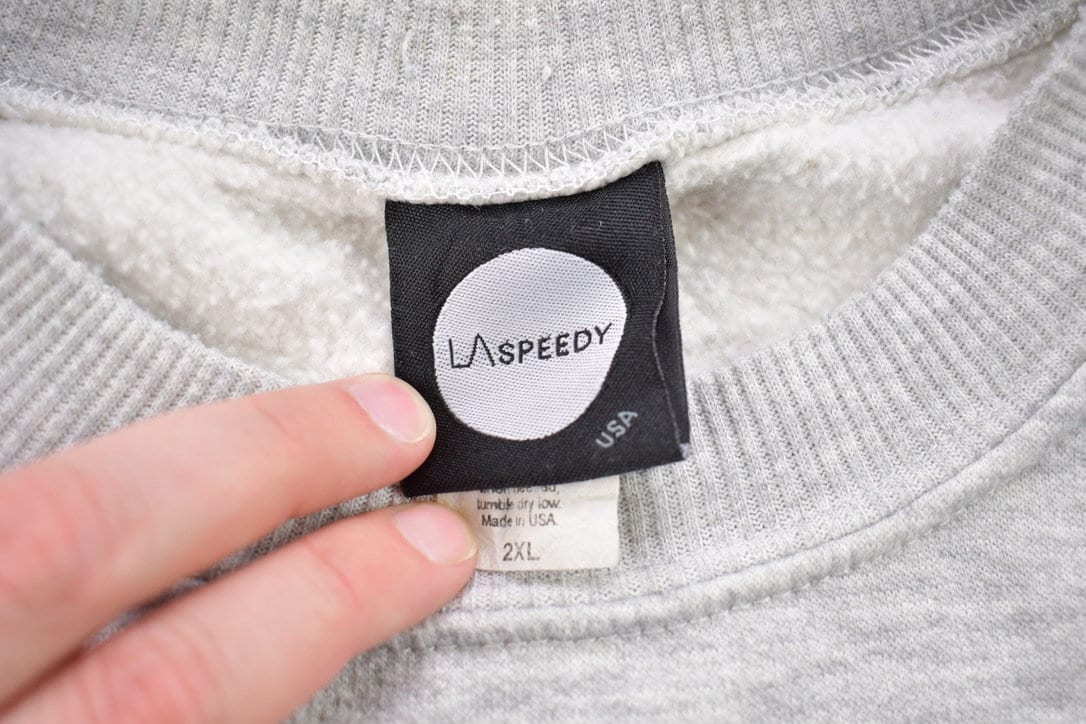 Vintage 1990s LA Speedy Blank Grey Crewneck Sweatshirt