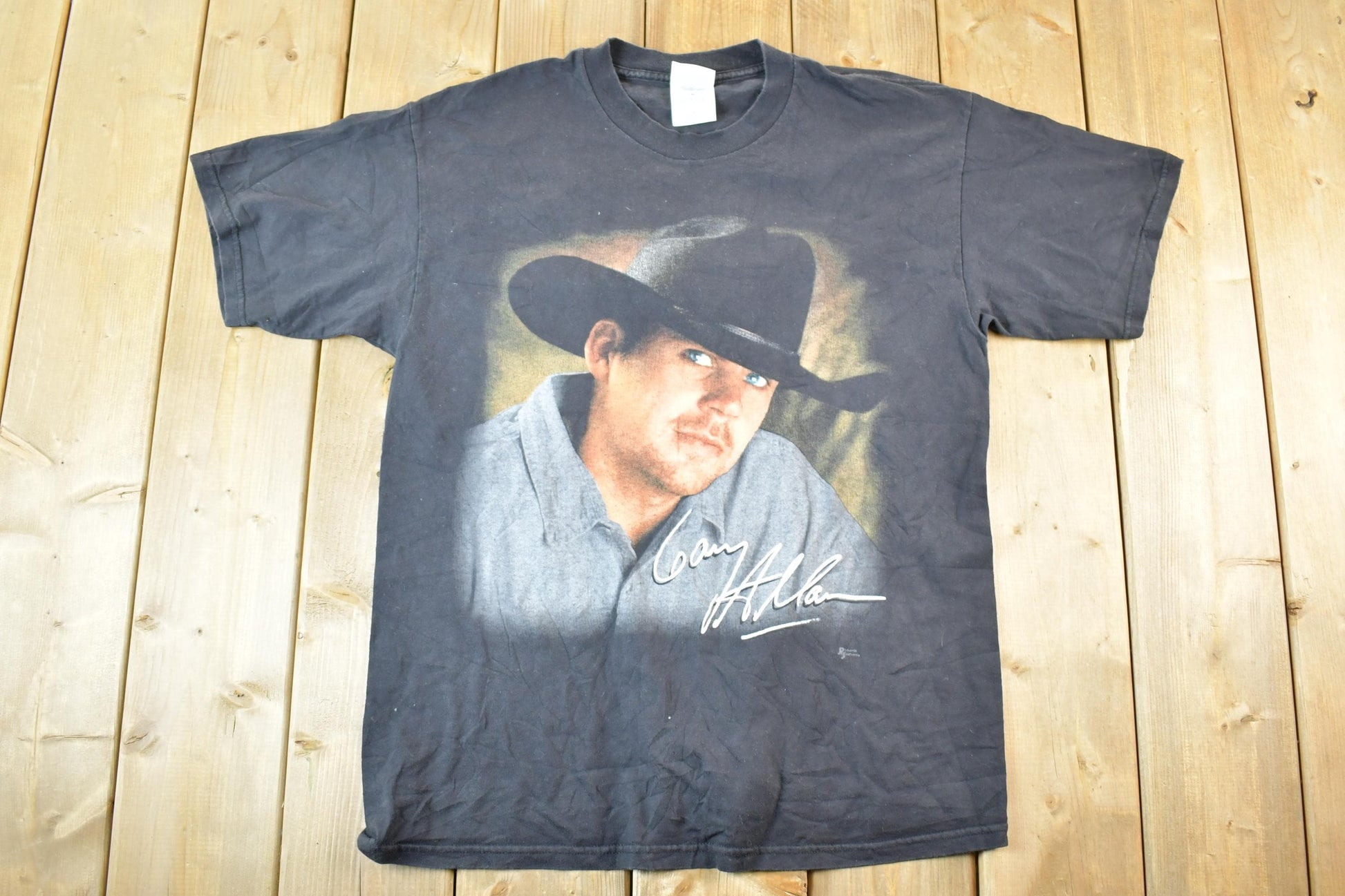 Vintage 90s Gary Allen Band T-shirt - Single Stitch Music Tee - Size Medium