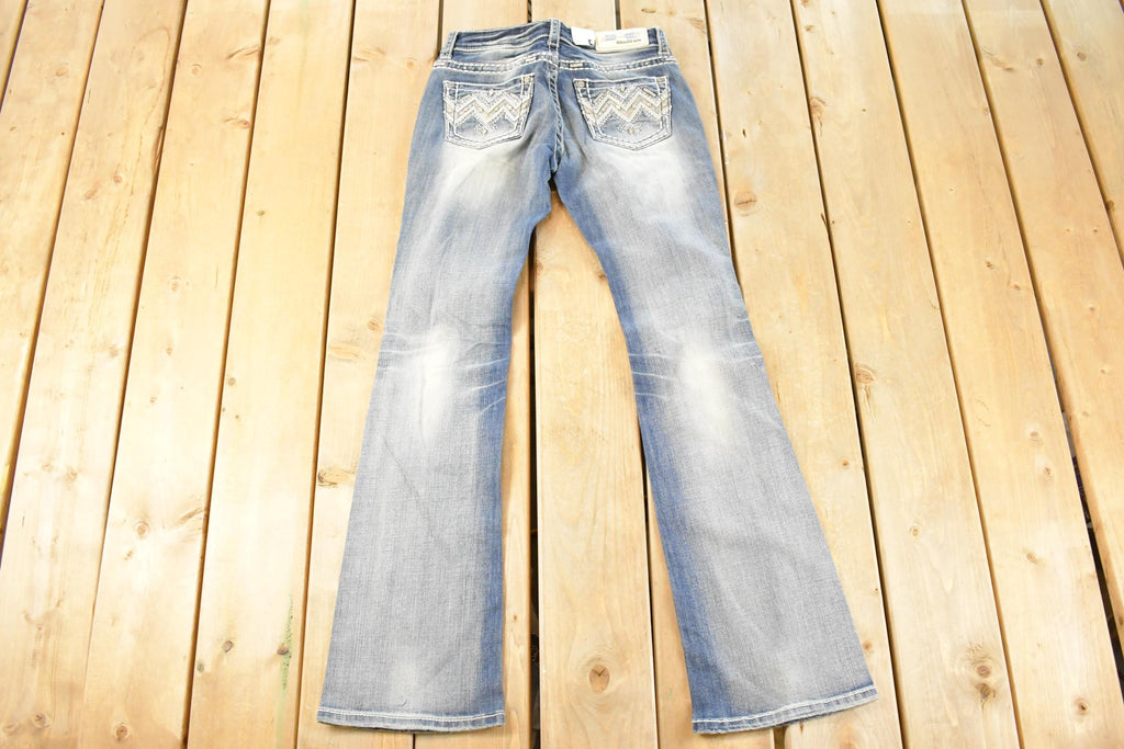 Vintage Deadstock Y2K Grace LA Bedazzled Low Rise Jeans Women's Size 27 x 32