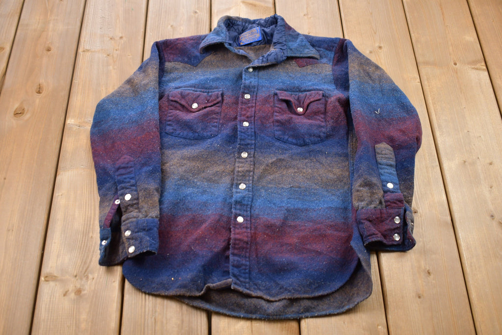 Vintage 1990s Pendleton Striped Gradient Button Up Shirt