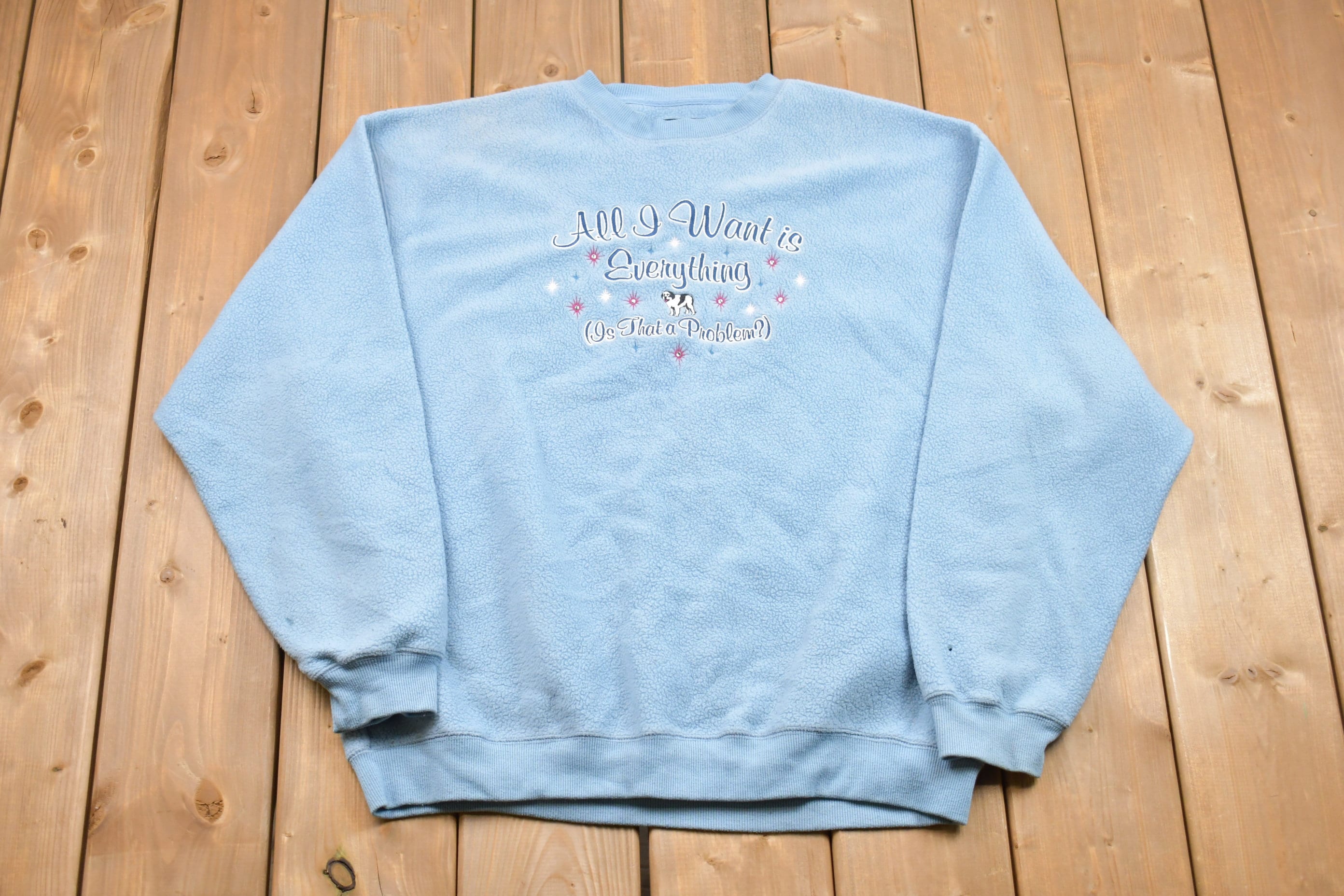 Vintage 1990s Polar Dogs Fleece Crewneck Sweater