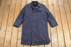Vintage 1983 Military Blue All Weather Wool Lined Trench Coat