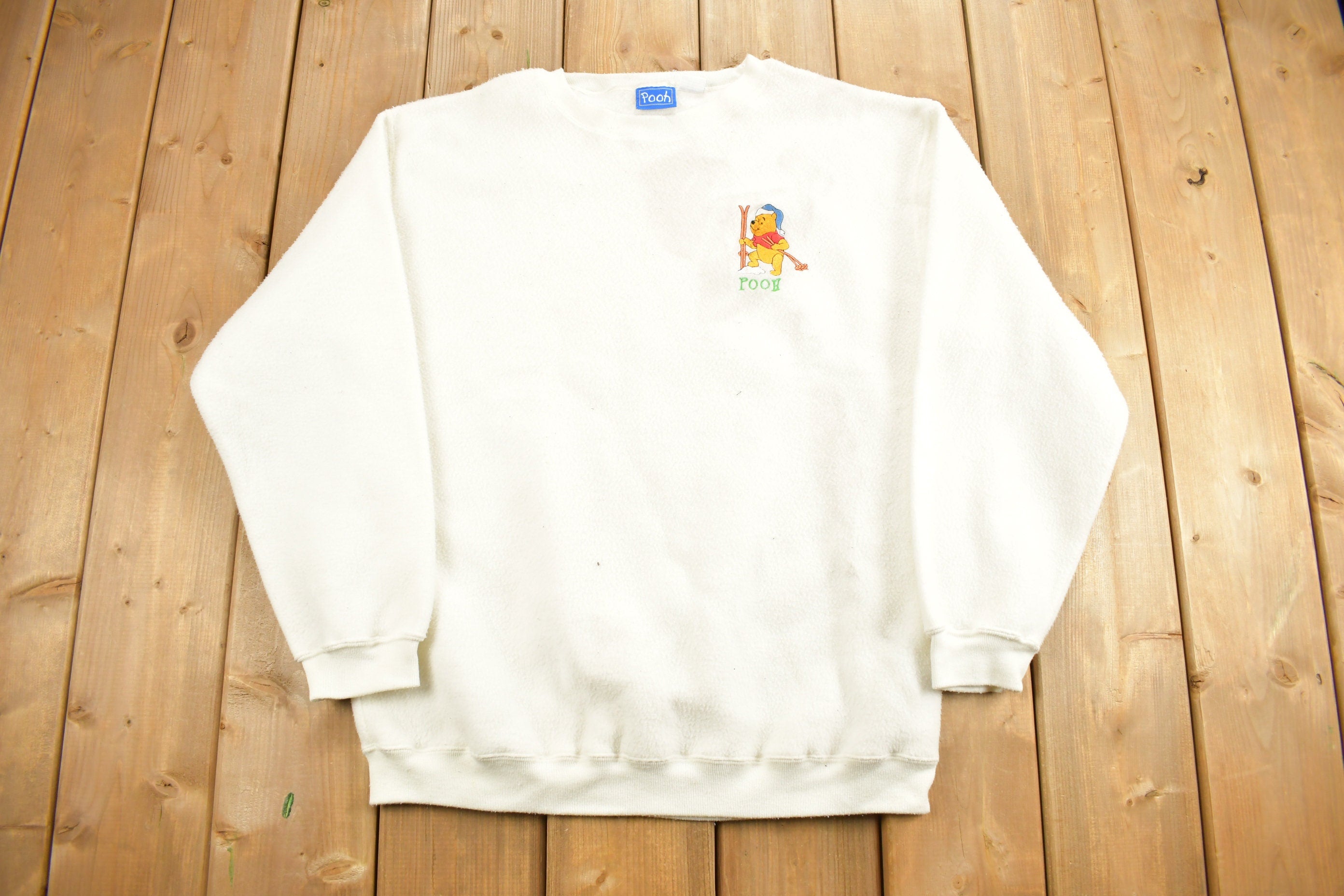Vintage 1990s Winnie The Pooh Disney Winter Crewneck