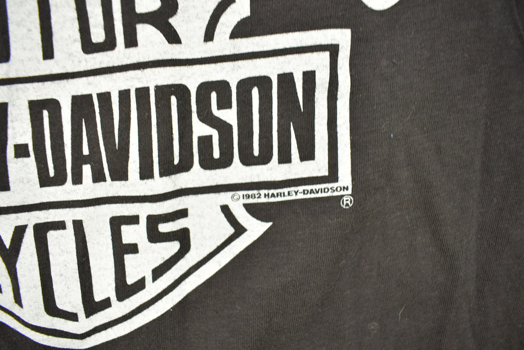 Vintage 1982 Laugerman's Harley Davidson York PA Bald Eagle Graphic T-Shirt