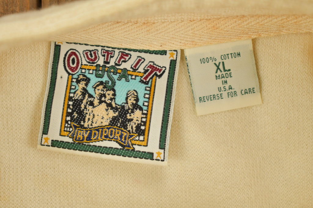 Vintage 1990s Outfit USA Quarter Button Sweatshirt