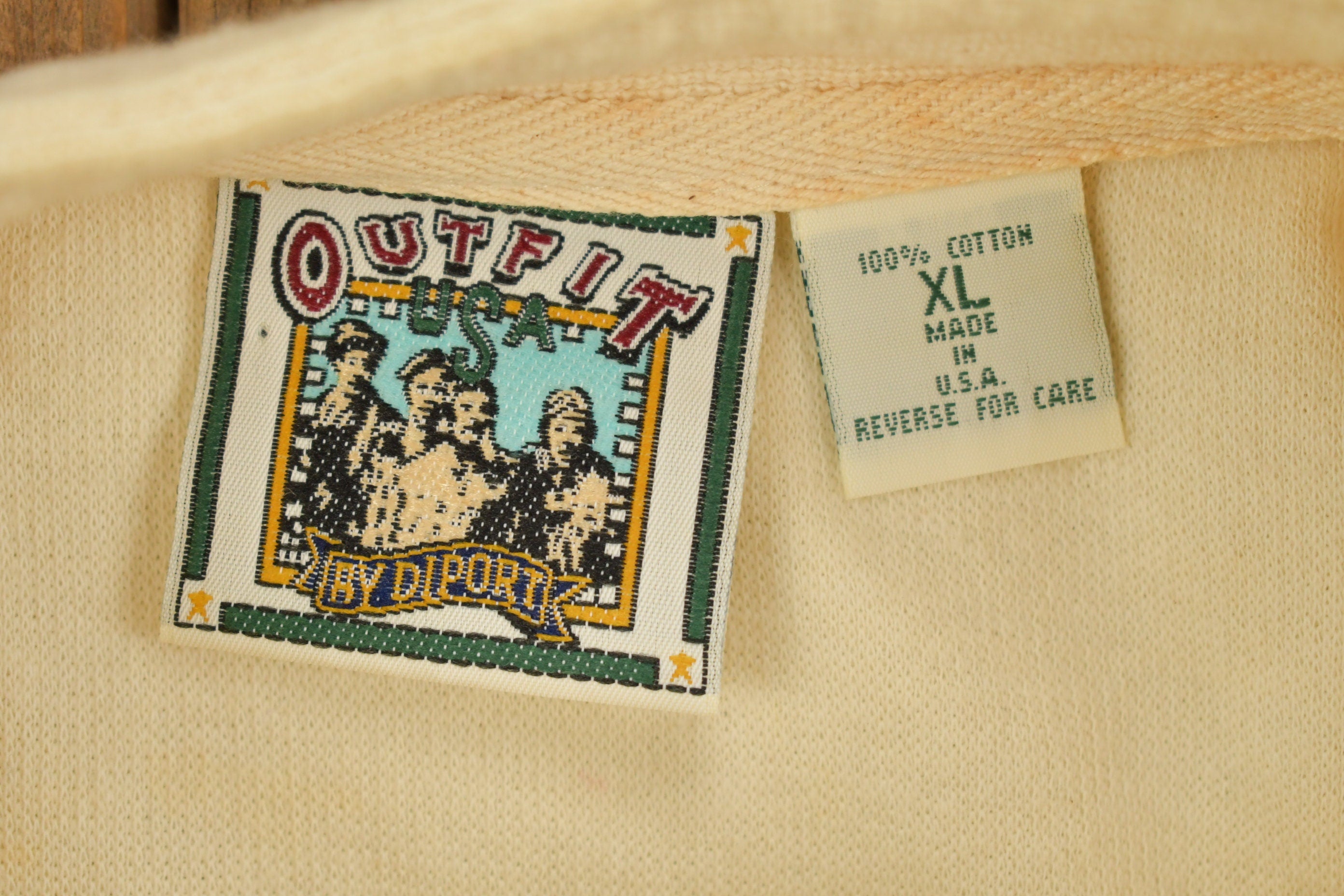 Vintage 1990s Outfit USA Quarter Button Sweatshirt