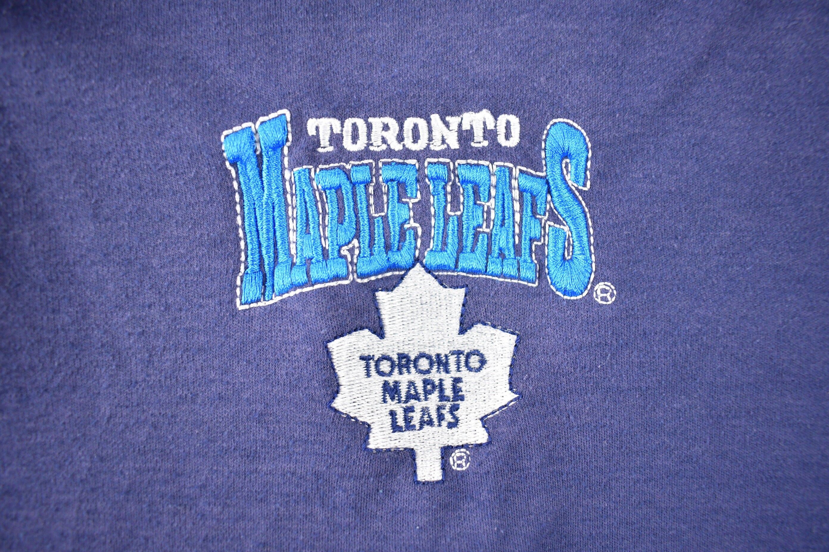Vintage 1990s Toronto Maple Leafs Embroidered Golf Shirt Made In USA