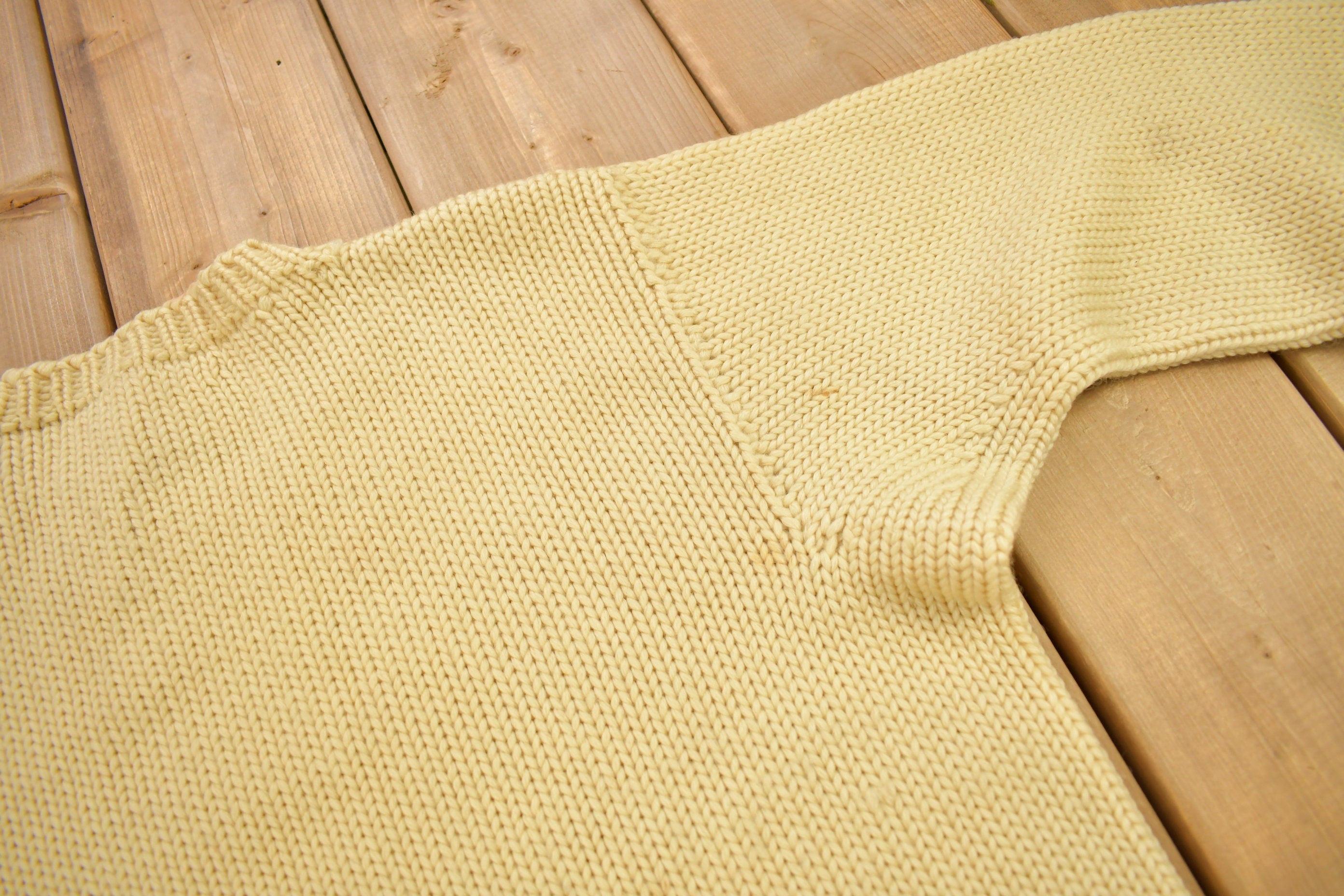 Vintage 1940s 100% Wool Collegiate Knit Crewneck Sweater