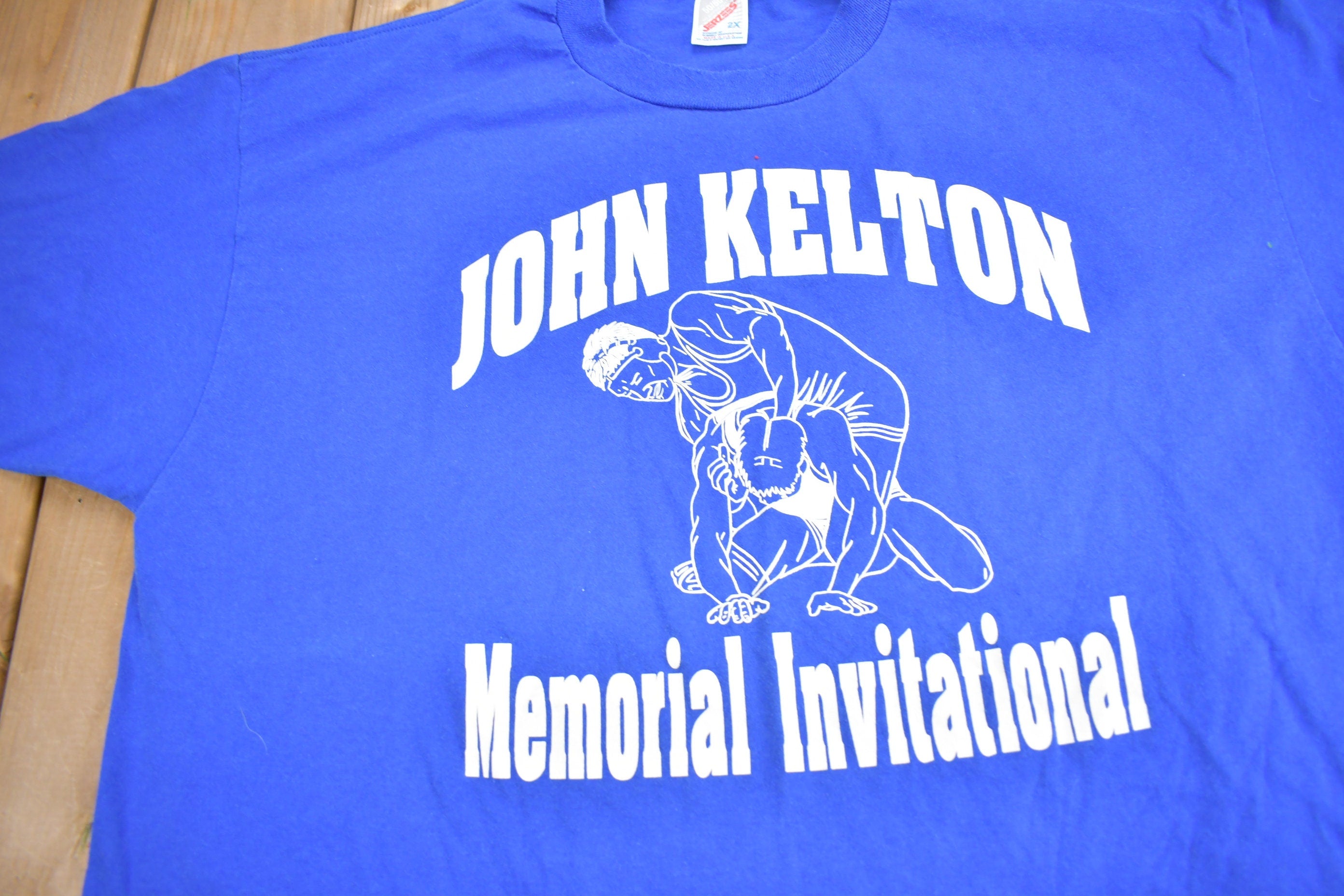 Vintage 1990s John Kelton Memorial Invitational Wrestling Graphic T Shirt