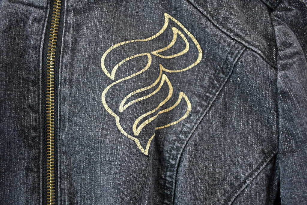 Vintage 1990s Womens XXS Rocawear Embroidered Jean Jacket Made In USA