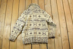 Vintage 1950s Hudson's Bay Point Coat Wool Knit