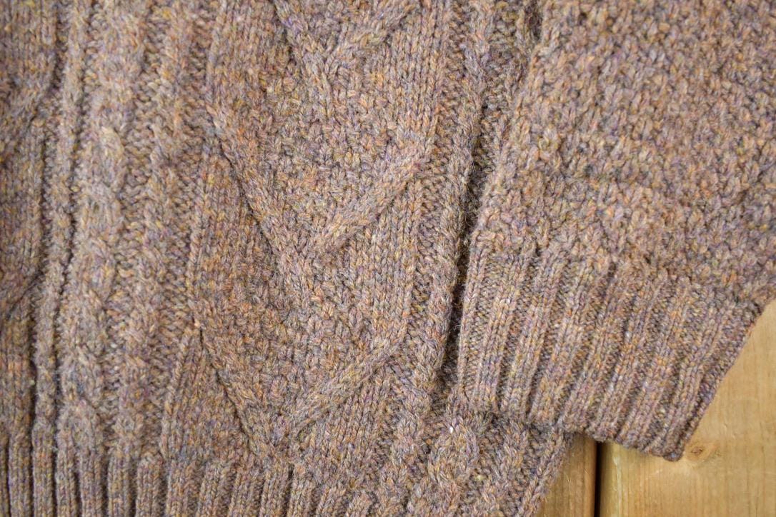 Vintage 1990s Mcadam Knit Wear Abstract Pattern Crewneck Sweater Made In Scotland