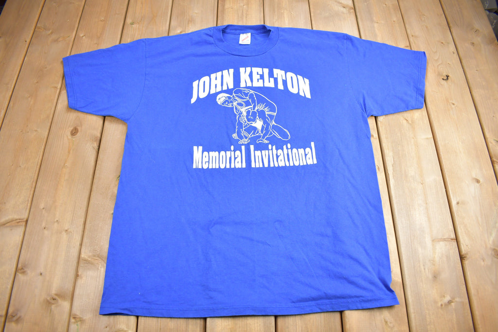 Vintage 1990s John Kelton Memorial Invitational Wrestling Graphic T Shirt